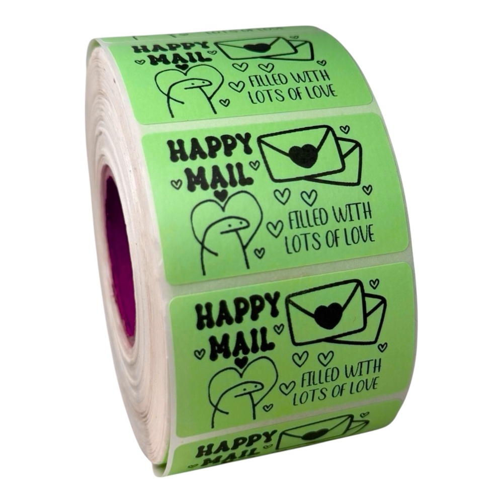 Happy Mail Stickers thank you stickers shipping supplies 8 COLORS TO CHOOSE FROM - Picture 5 of 8